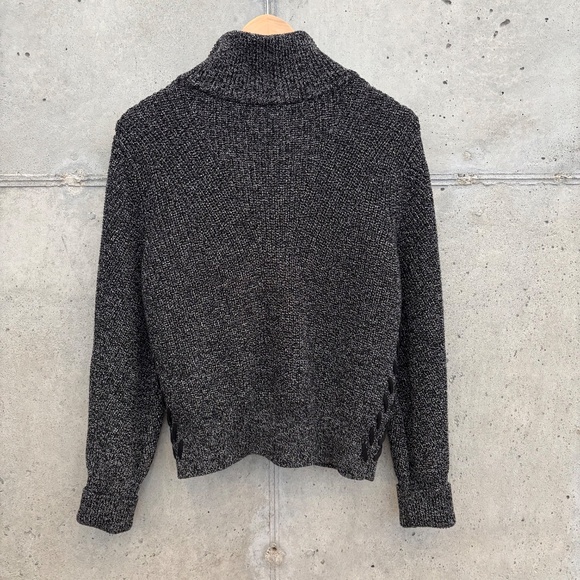 Athleta Swissvale Bomber Sweater, Heather Grey/Black, size Medium - Picture 8 of 14